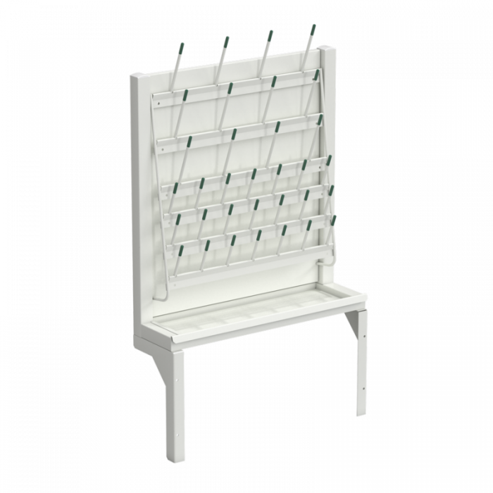 Сушилка 500x150x550 к столу-мойке (56.0532) с кронштейнами, белый металл