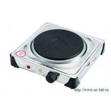 Электроплитка Irit IR-8201 1-конф.с терморегу., закр.спираль, 1,0кВт корпус-нержавейка