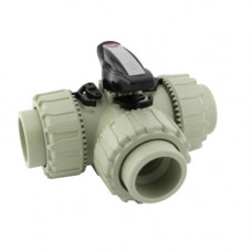 Кран FIP PP-H муфтовый T-порт FPM 32