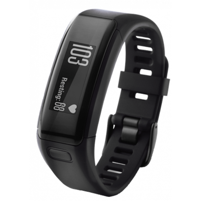Фитнес-браслет Garmin VivoSMART HR чёрный большого размера