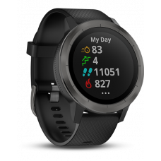 Смарт-часы Garmin Vivoactive 3 чёрные с чёрным ремешком