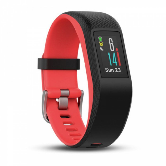 Фитнес-браслет Garmin VivoSPORT GPS S/M серый-фуксия