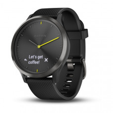 Смарт-часы Garmin VivoMove HR чёрные с чёрным ремешком