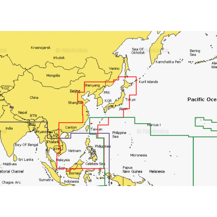 Карта Navionics 35XG Японское море, Владивосток, Желтое море