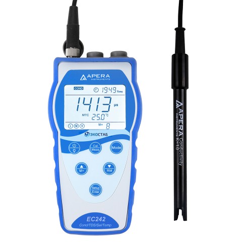 Apera Instruments EC242 ЭКОСТАБ портативный кондуктометр с GLP