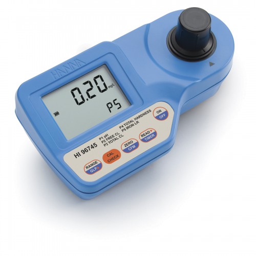 Hanna Instruments HI96745 колориметр для определения рН, железа, свободного и общего хлора, жесткости (ГосРеестр)