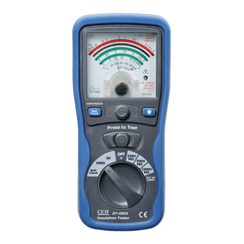 CEM DT-5503 аналоговый тестер изоляции и электропроводимости