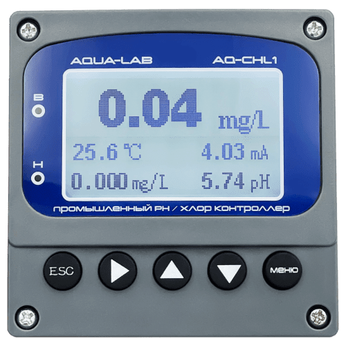 AQUA-LAB AQ-CHL1 цифровой промышленный контроллер рН, остаточного хлора и HOCL RS485 Modbus/RTU/4-20mA
