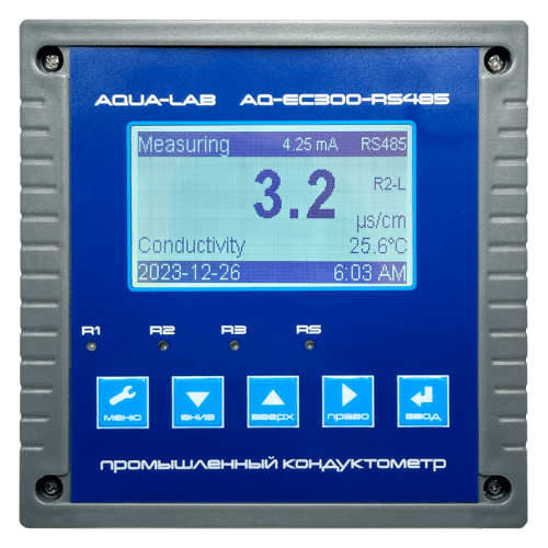 AQUA-LAB AQ-EC300-RS485 промышленный кондуктометр контроллер измеритель электропроводности