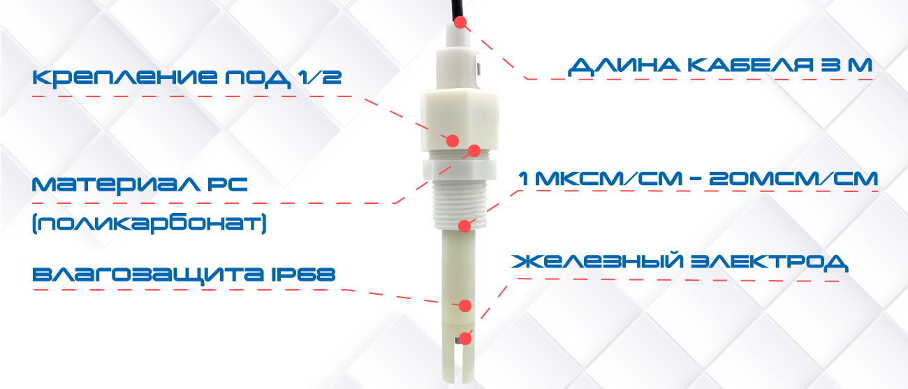 AQ-EC3-EL3 EC электрод для измерения электропроводимости (описание)