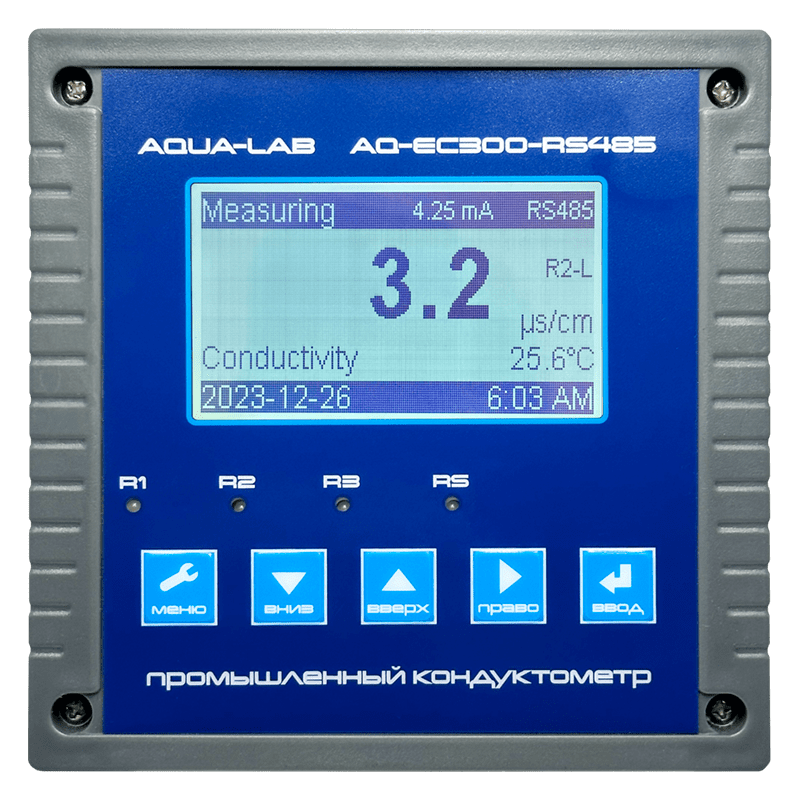 Промышленный кондуктометр контроллер AQUA-LAB AQ-EC-300-RS485