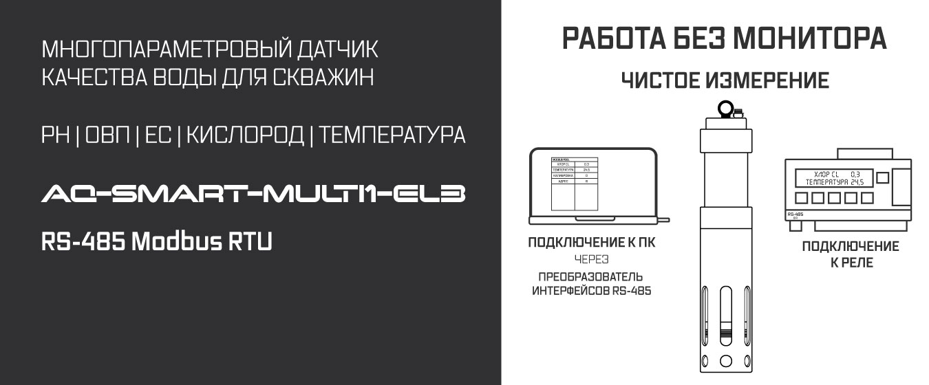 AQ-SMART-MULTI1-EL3 датчик качества воды для скважин