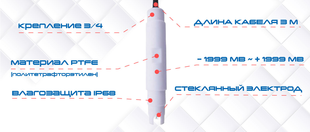 AQ-ORP-3/4 промышленный электрод ОВП для органического растворителя (описание)