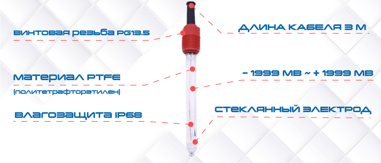 AQ-ORP-PG13.5 электрод ОВП промышленный (описание)