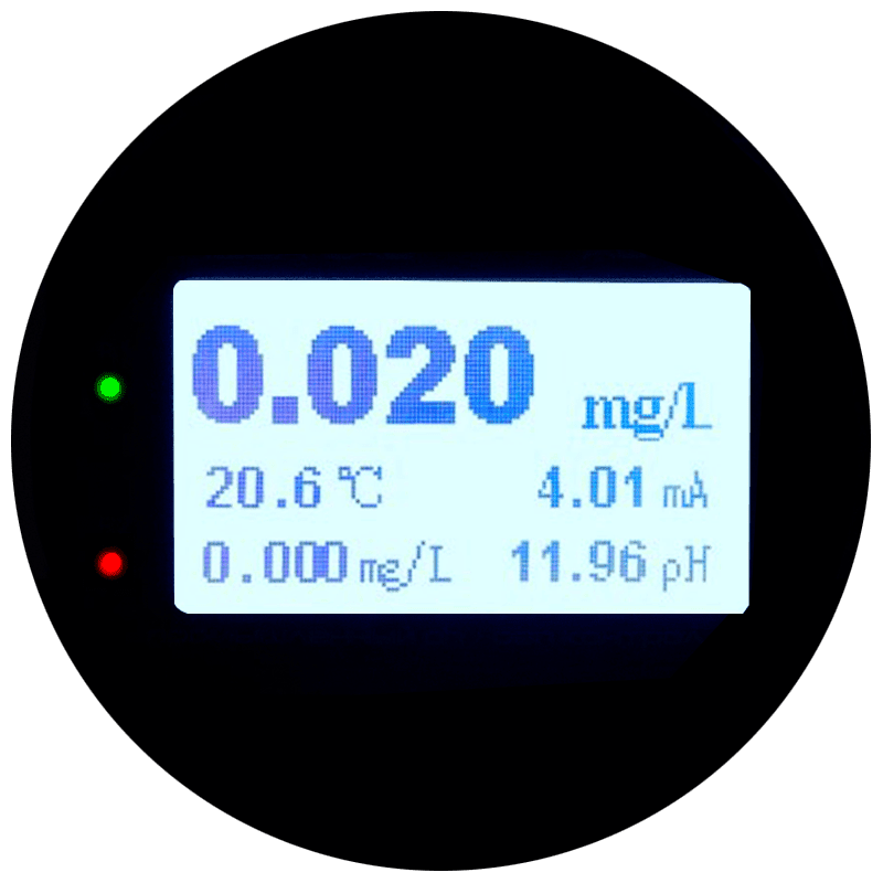 AQUA-LAB AQ-CHL1 включенный дисплей в темноте